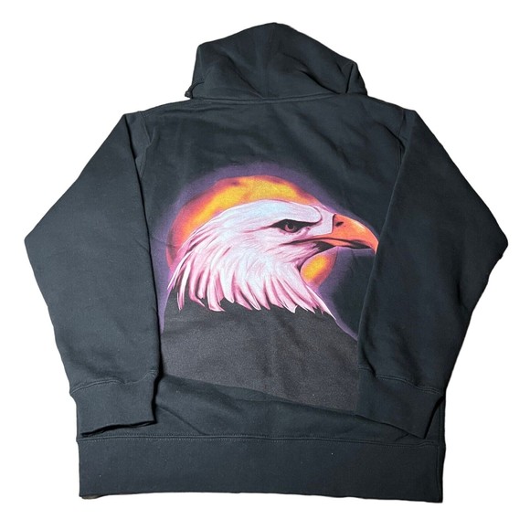 Authentic Travis Scott Birds Eye View Full Zip Black Graphic Hoodie Mens Size S - Picture 4 of 5